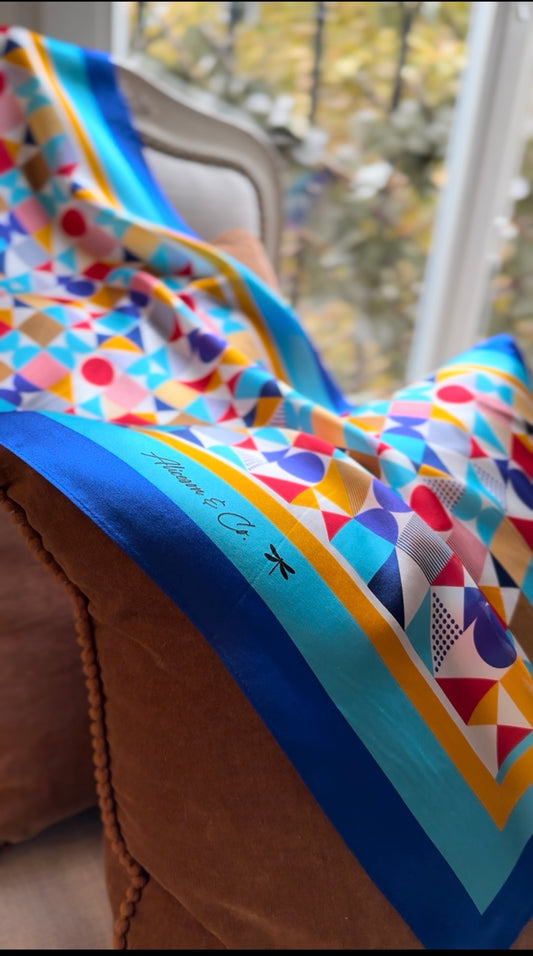 Parisian Getaway 100% Silk Headwrap / Scarf