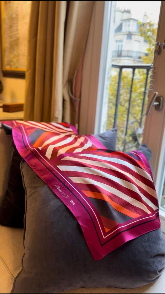 Modern Merlot 100% Silk Headwrap / Scarf