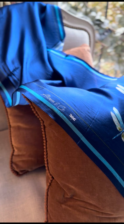 Regal Dragonfly  100% Silk Headwrap / Scarf