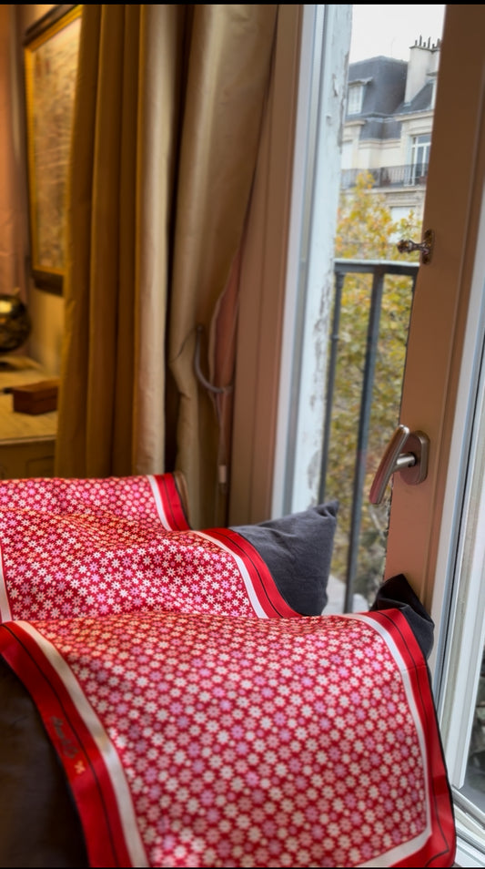 Winterberry Blossom  100% Silk Headwrap / Scarf