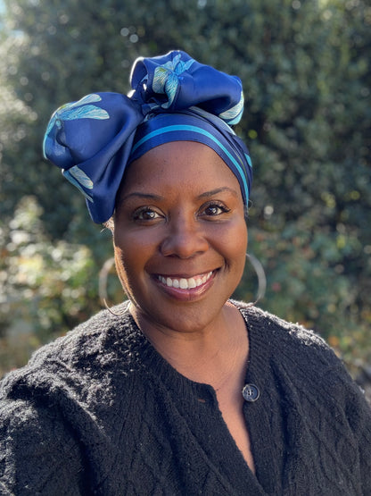 Regal Dragonfly  100% Silk Headwrap / Scarf