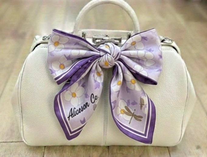 Periwinkle Morning  100% Silk Headwrap / Scarf