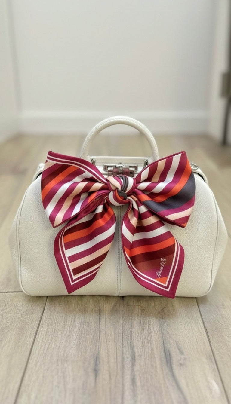 Modern Merlot  100% Silk Headwrap / Scarf