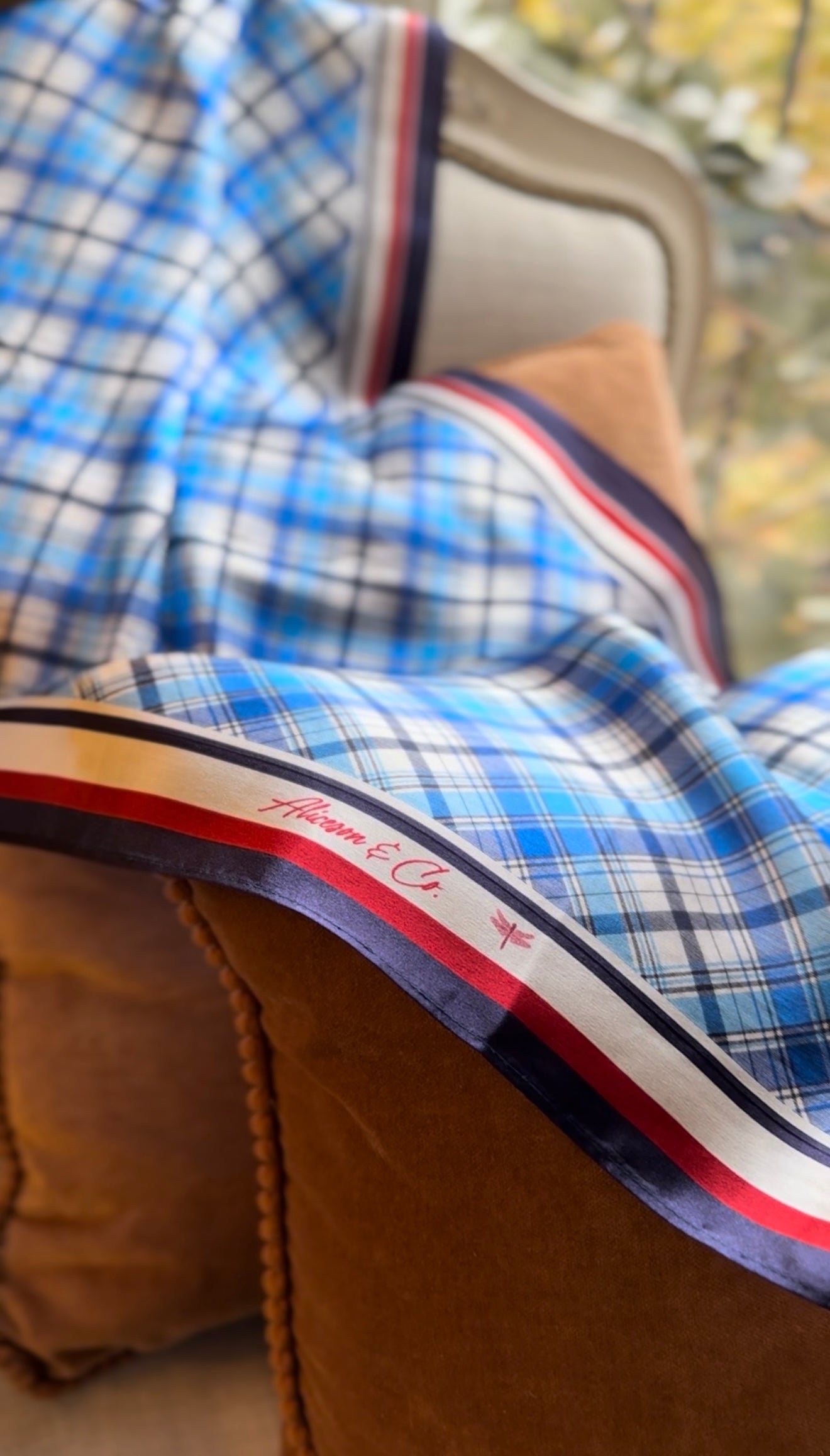 Yacht Club Prep 100% Silk Headwrap / Scarf