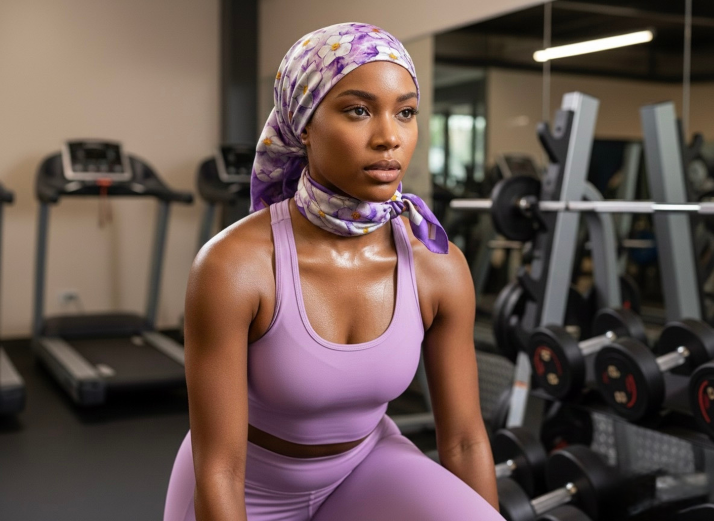 Periwinkle Morning  100% Silk Headwrap / Scarf