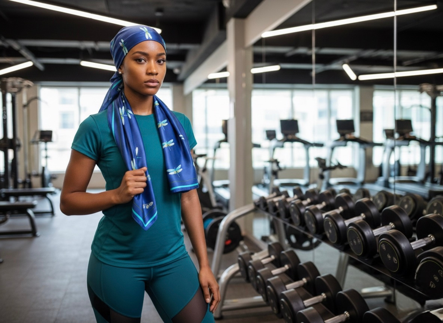 Regal Dragonfly  100% Silk Headwrap / Scarf